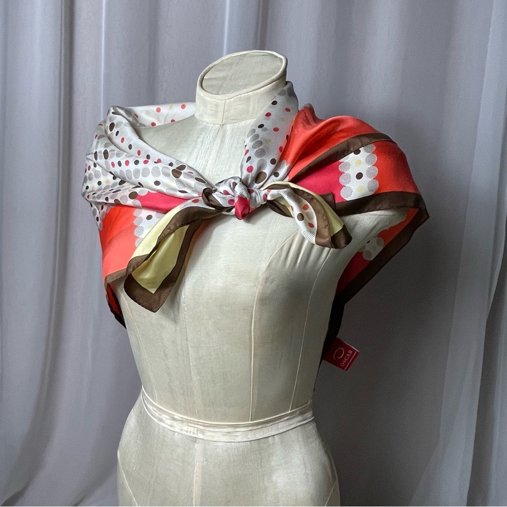 Oscar de la Renta Geometric and polkadot print  Scarves & Wraps 100%Silk